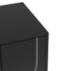 Minimalist Black TV Cabinet 180cm with Doors, Storage Drawers & Solid Wood Legs