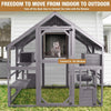 Wooden Catio Cat Enclosure Outdoor Kitty House Large Cat Run with Rainproof