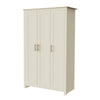 Wooden 3 Door Wardrobe with Hanging Rail Drawers Bedroom Storage Furniture