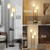 Floor Lamp with Shelf Standing Light Lamp 3 Linen Lampshade Bedroom Living Room