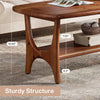 Solid Wood Coffee Table, 47.24” Modern Rectangle Center Table for Living Room