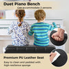 Heavy Duty Adjustable Wooden Piano Bench Double Piano Seat w/Storage