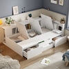 SINGLE BED WITH DRAWERS, BOOKCASE AND UNDERBED STORAGE KIDS MULTIFUNCTIONAL BED