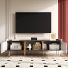 Modern TV Unit TV Stand Cabinet with Storage Media Units for Living Room White