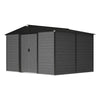 10x6FT Garden Shed Metal Apex Roof Outdoor Storage XL House With Free Foundation
