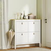 4 Drawer Shoe Cabinet with Flip Doors for Hallway, Entryway, White