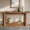 63-Inch Farmhouse Console Table, 2-Tier Narrow Entryway Sofa Table Behind Couch