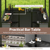 3-Piece Outdoor BBQ Canopy w/ Bar Table & 2 Foldable Bar Chairs Set