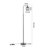 Industrial Floor Standing Lamp with Metal Lampshade, Modern Reading Light