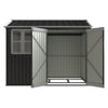 Garden Shed 8x6FT Steel Apex Tool Equipment Organize W/Window Door Anthracite