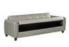 3 Seater Zinc PU Leather Sofa Bed with Hidden Storage For Living Room Furniture