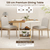 COSTWAY 120cm Modern Dining Table Square Kitchen Table
