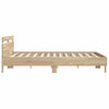 Bed Frame with LED Sonoma 193 x 203 cm Engineered Wood
