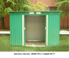 Metal Garden Shed 6 X 4, 8 X 4, 8 X 6, 10 X 8 Garden Storage WITH FREE BASE New
