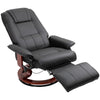 Ergonomic Recliner Sofa Chair PU Leather Armchair Lounger with Footrest, Grey