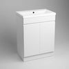 Bathroom Cabinet Vanity Unit Sink Basin Storage White Gloss Ceramic 60cm