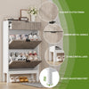 Shoe Storage Cabinet for Hallway,Shoe Cupboard w/ 2 Flip Drawers&Pull-out Drawer
