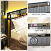 Double Industrial Metal Platform Bed with Headboard & 4 Storage Drawers