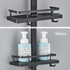 Exposed Shower Taps Mixer Valve Black Bathroom Square Twin Head Bar Shower Set