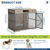 44 in Heavy Duty Dog Crate Furniture End Table Storage Drawers& Open Compartment