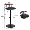 2PCS Metal Base & Gas Lift Faux Leather Kitchen Breakfast Bar Cafe Stools Swivel
