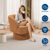 360° Swivel Accent Chair Upholstered Barrel Chair w/Striped Backrest Living Room
