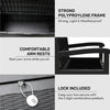 Garden Storage Bench with Padlock 265L - Outdoor Patio Storage Chest Container