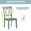 Set of 2 Dining Chairs Wooden Kitchen Side Chair Armless Chairs W/Ergonomic Back