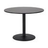 Wooden Round Dining Table Modern Kitchen Table w/ Metal Base Space Saving 100CM