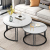 Coffee Tables for Living Room Set of 2 Modern Nesting Coffee Tables Black Finish