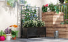 Raised Garden Planter Bed Trellis Galvanised Steel Metal Box Climbing Plants