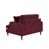 Burgundy Velvet Love Seat - Payton SOF219