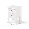 Wooden Bedside Cabinet Table Nitghtstands Set of 2 w/ Storage Drawer Cupboard