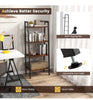 Plant Flower Stand 4-Tier Bookshelf w/Adjustable Foot Pads-Brown
