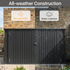 Triple Wheelie Bin Storage Shed Outdoor Rubbish Screen Metal Garden Cabin Shed A
