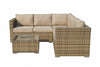 Signature Weave Georgia Brown Garden Corner Sofa Ice Bucket Table RRP £1050