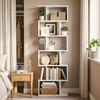 6 Tier Bookcase with Shelf Unit for Storage Bookshelf Display Living Room Office