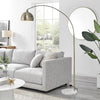 Furniturebox HOLDEN Tall Metal Floor Arc Standing Lamp Light (Including Bulb)