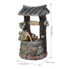 Garden Water Feature Fountain LED Lights Indoor Outdoor Statues Ornament Cascade