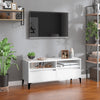 ShCuShan TV Cabinet White 100x34.5x44.5 Engineered Wood,Modern TV Cabinet F7L2