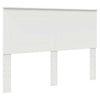 Bed Frame with Headboard White 150 x 200 cm Solid Pine Wood