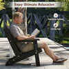 Outdoor Fire Pit Chair Folding Adirondack Chair with High Backrest