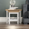Nest of 2 Tables Side End Square Modern Table Set Living Room Display