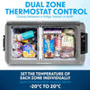 Portable Car Fridge/Freezer, 60L Dual Zone Compressor 12/24V