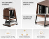 Design Record Player Stand 4-Tier Wooden Shelves Turntable Stand Store up to 120