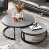 Perfect Double Nested Coffee Table Set Marble Nesting Sofa SideTable Living Room