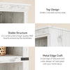 5 Tier Farmhouse Bookcase,Wooden Open Bookshelf Display Storage,Gray/Brown/White