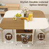 COSTWAY 120cm Modern Dining Table Square Kitchen Table