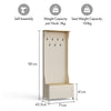 Cream Coat Stand with Shoe Storage, Hallway Unit & Storage Bench,