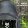3 x 3(m) Garden Storage Tent, Heavy Duty Outdoor Shed, Grey